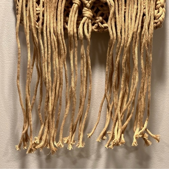 NEW Crochet Tassle Hipster Crossbody Bag Handwoven Straw Braided Bohemian Zipper - Picture 6 of 11